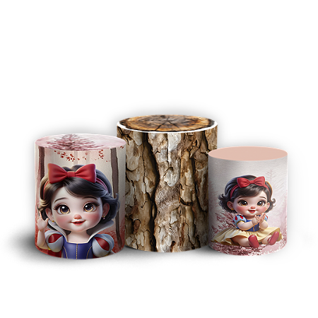 Capas Trio Cilindro Sublimado Vest Facil - Branca de Neve