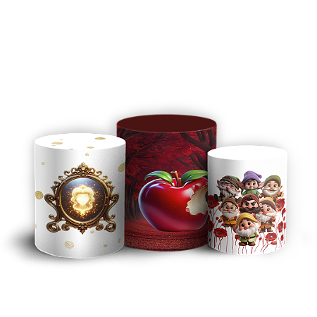 Capas Trio Cilindro Sublimado Vest Facil - Branca de Neve