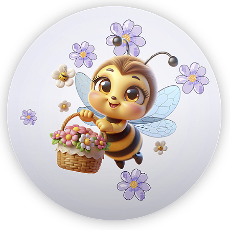 Capa Mini Painel Sublimado - Abelha