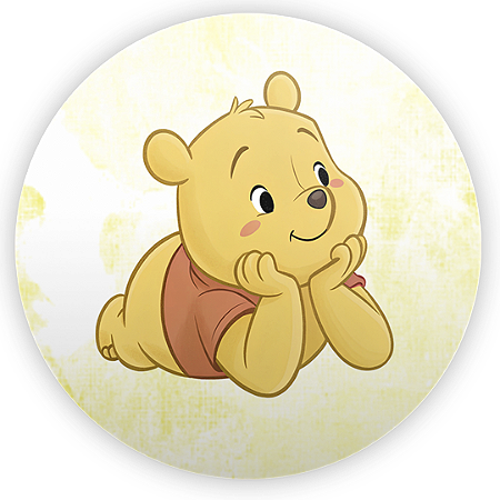 Capa Painel Redondo Sublimado - Ursinho Pooh