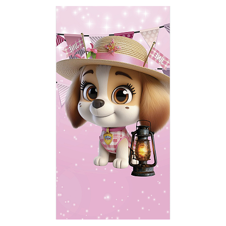 Capa Faixa Lateral Sublimado - Patrulha Canina Festa Junina