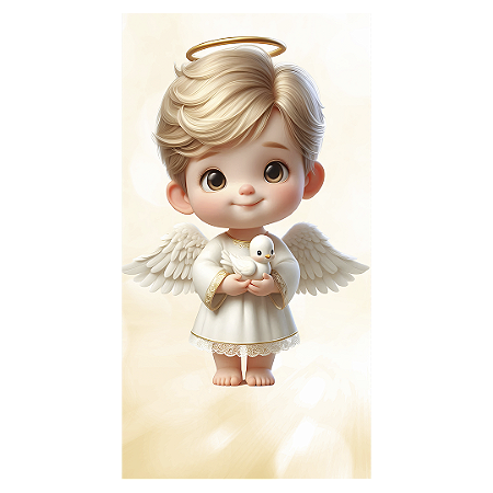 Capa Faixa Lateral Sublimado - Anjos Batismo