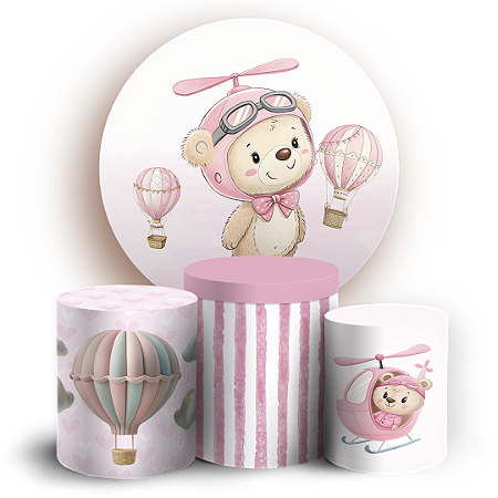 Capas Painel Redondo e Trio Cilindro Sublimado - URSINHA