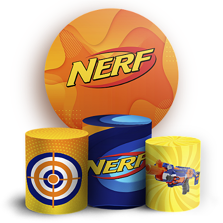 Capas Painel Redondo e Trio Cilindro Sublimado - NERF