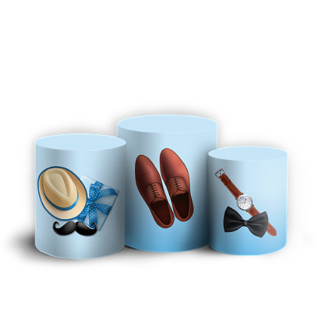 Capas Trio Cilindro Sublimado Vest Facil - Dia dos Pais