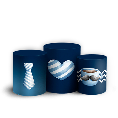 Capas Trio Cilindro Sublimado Vest Facil - Dia dos Pais