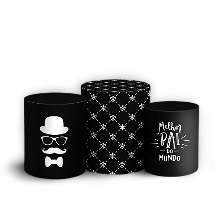 Capas Trio Cilindro Sublimado Vest Facil - Dia dos Pais