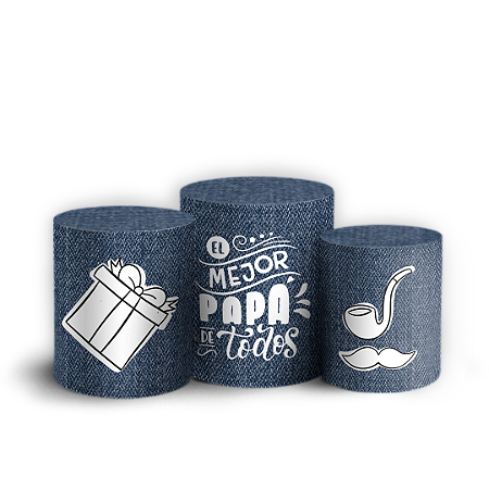 Capas Trio Cilindro Sublimado Vest Facil - Dia del Padre