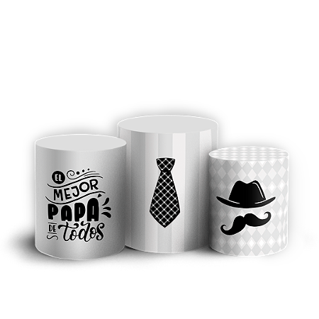 Capas Trio Cilindro Sublimado Vest Facil - Dia del Padre
