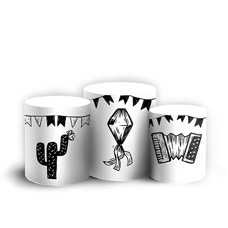 Capas Trio Cilindro Sublimado Vest Facil - Festa Junina