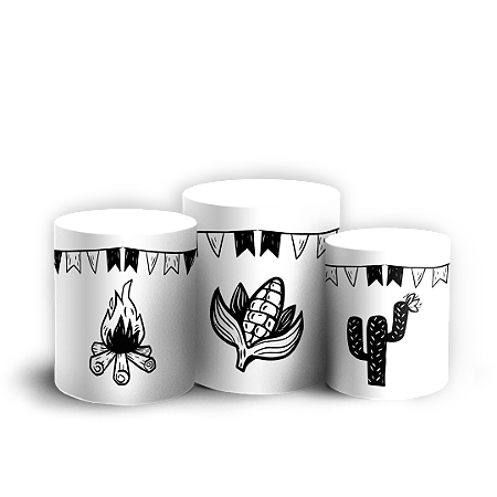 Capas Trio Cilindro Sublimado Vest Facil - Festa Junina