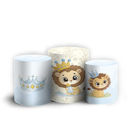 Capas Trio Cilindro Sublimado Vest Facil - Leãozinho