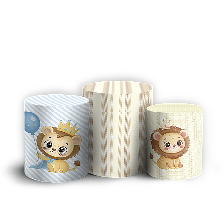 Capas Trio Cilindro Sublimado Vest Facil - Leãozinho