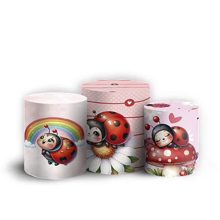 Capas Trio Cilindro Sublimado Vest Facil - Joaninha