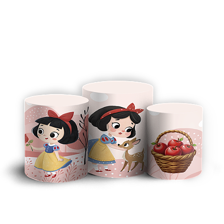 Capas Trio Cilindro Sublimado Vest Facil - Branca De Neve