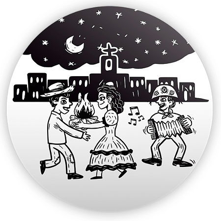 Capa Painel Redondo Sublimado - Festa Junina