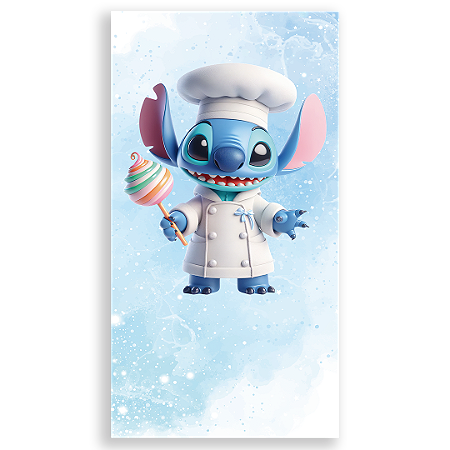 Capa Faixa Lateral Sublimado - Stitch Confeitaria