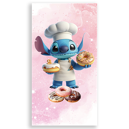 Capa Faixa Lateral Sublimado - Stitch Confeitaria