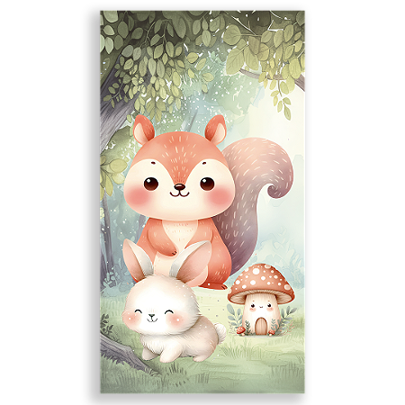 Capa Faixa Lateral Sublimado - Animais Bosque Encantado