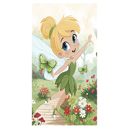 Capa Faixa Lateral Sublimado - Sininho Tinkerbell