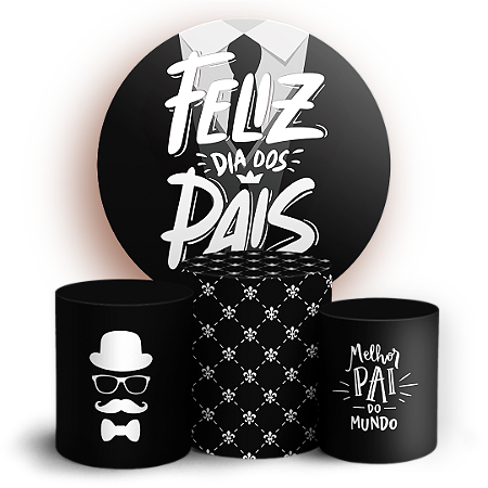 Capas Painel Redondo e Trio Cilindro Sublimado - Dia dos Pais
