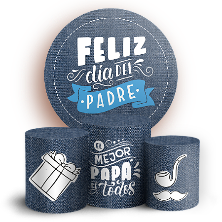Capas Painel Redondo e Trio Cilindro Sublimado - Dia del Padre