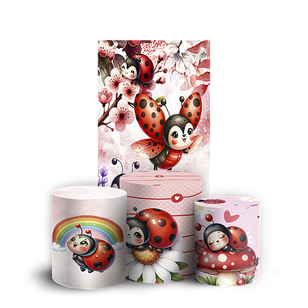 Capas Faixa Lateral e Trio Cilindro Sublimado Vest Facil - Joaninha