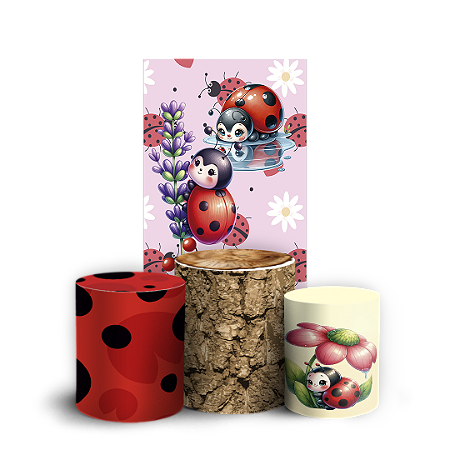 Capas Faixa Lateral e Trio Cilindro Sublimado Vest Facil - Joaninha