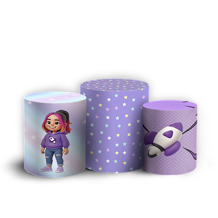 Capas Trio Cilindro Sublimado Vest Facil - Os Rosas