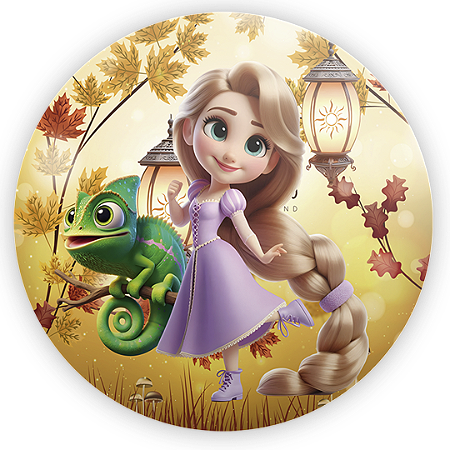 Capa Mini Painel Sublimado - Rapunzel