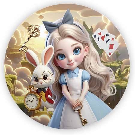 Capa Mini Painel Sublimado - Alice