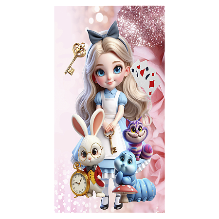 Capa Faixa Lateral Sublimado - Alice