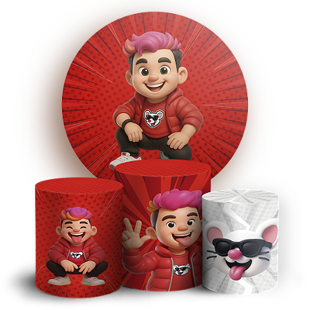 Capas Painel Redondo e Trio Cilindro Sublimado - Os Rosas