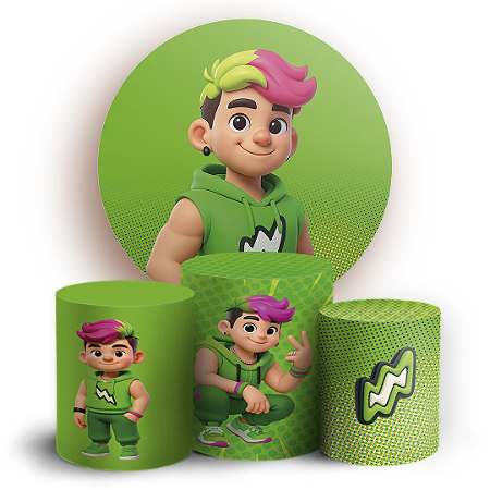 Capas Painel Redondo e Trio Cilindro Sublimado - Os Rosas