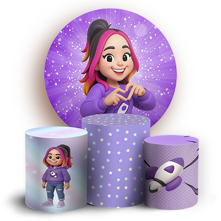 Capas Painel Redondo e Trio Cilindro Sublimado - Os Rosas