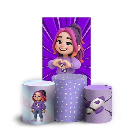 Capas Faixa Lateral e Trio Cilindro Sublimado Vest Facil - Os Rosas