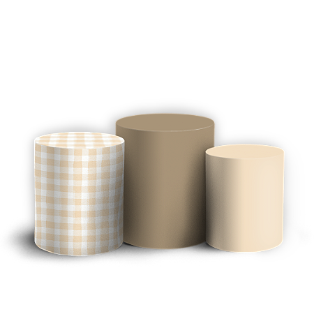 Capas Trio Cilindro Sublimado Vest Facil - Chá Revelação Girl or Boy