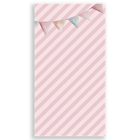 Capa Faixa Lateral Sublimado - Fundo Listras Animais Bosque Rosa