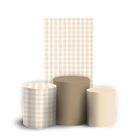 Capas Faixa Lateral e Trio Cilindro Sublimado Vest Facil - Chá Revelação Girl or Boy