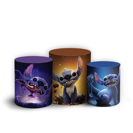 Capas Trio Cilindro Sublimado Vest Facil - Lilo Stitch