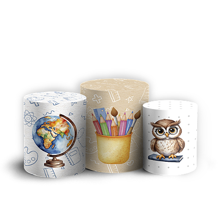 Capas Trio Cilindro Sublimado Vest Facil - Dia Dos Professores