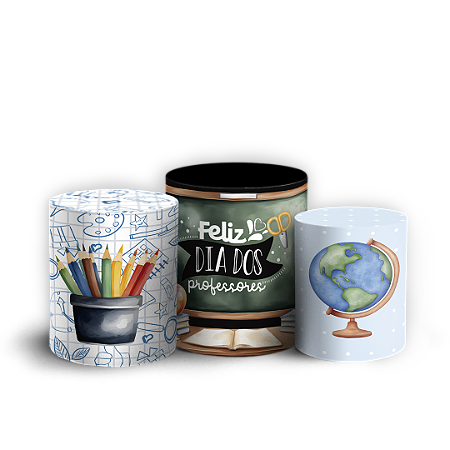 Capas Trio Cilindro Sublimado Vest Facil - Dia Dos Professores