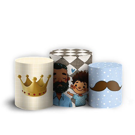 Capas Trio Cilindro Sublimado Vest Facil - Dia Dos Pais