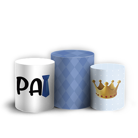 Capas Trio Cilindro Sublimado Vest Facil - Dia Dos Pais