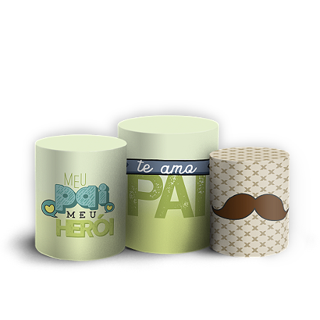 Capas Trio Cilindro Sublimado Vest Facil - Dia Dos Pais