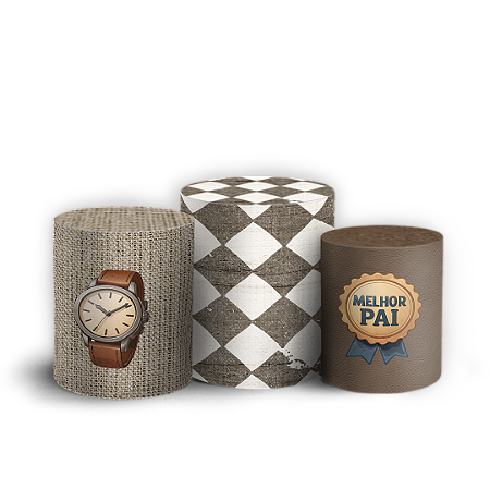 Capas Trio Cilindro Sublimado Vest Facil - Dia Dos Pais