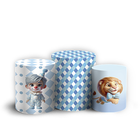 Capas Trio Cilindro Sublimado Vest Facil - Circo