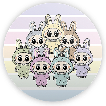 Capa Mini Painel Sublimado - Labubu