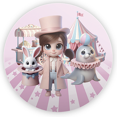 Capa Mini Painel Sublimado - Circo