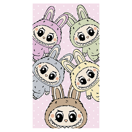 Capa Faixa Lateral Sublimado - Labubu